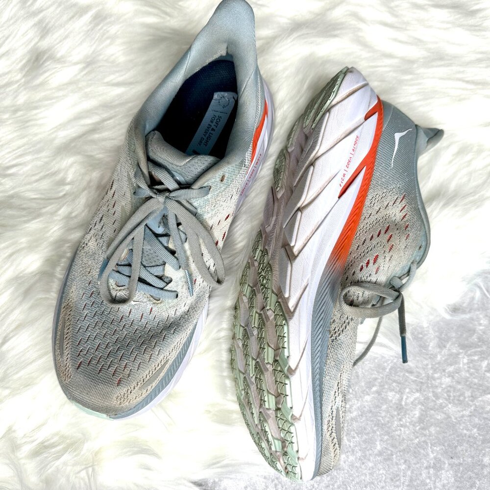 Hoka One One Clifton 8 Size 9.5 Blue Fog - Picture 3 of 14